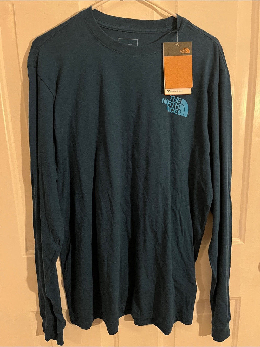 The North Face Men's Long-Sleeve Crew Tee - Teal Blue